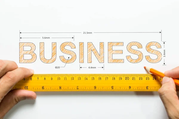 Medir o crescimento ou o sucesso dos negócios — Fotografia de Stock