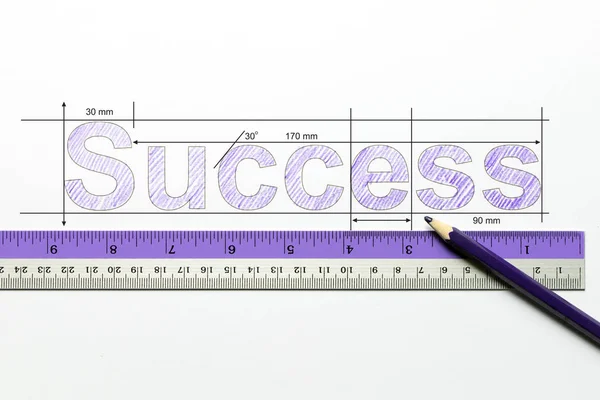 Medir o conceito de sucesso — Fotografia de Stock