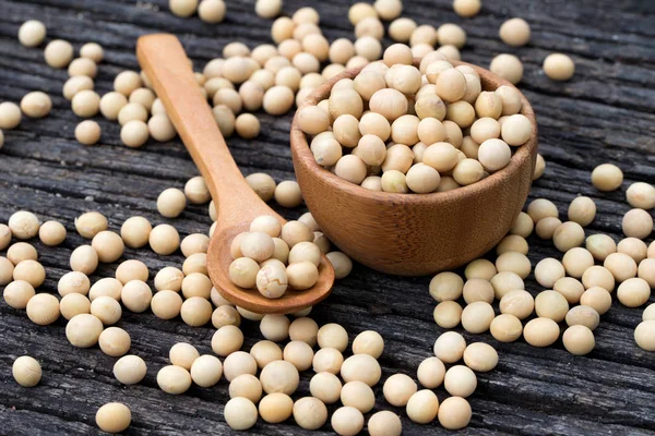 Heap of soya beans — Stock Photo, Image