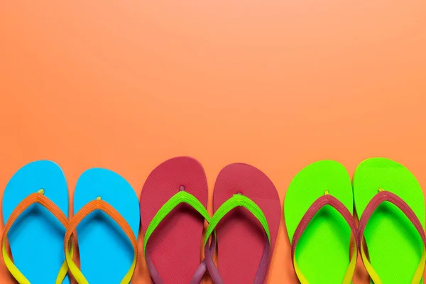 Többszínű flip papucs — Stock Fotó
