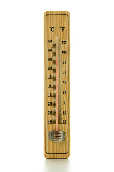 Trä termometer isolerade — Stockfoto