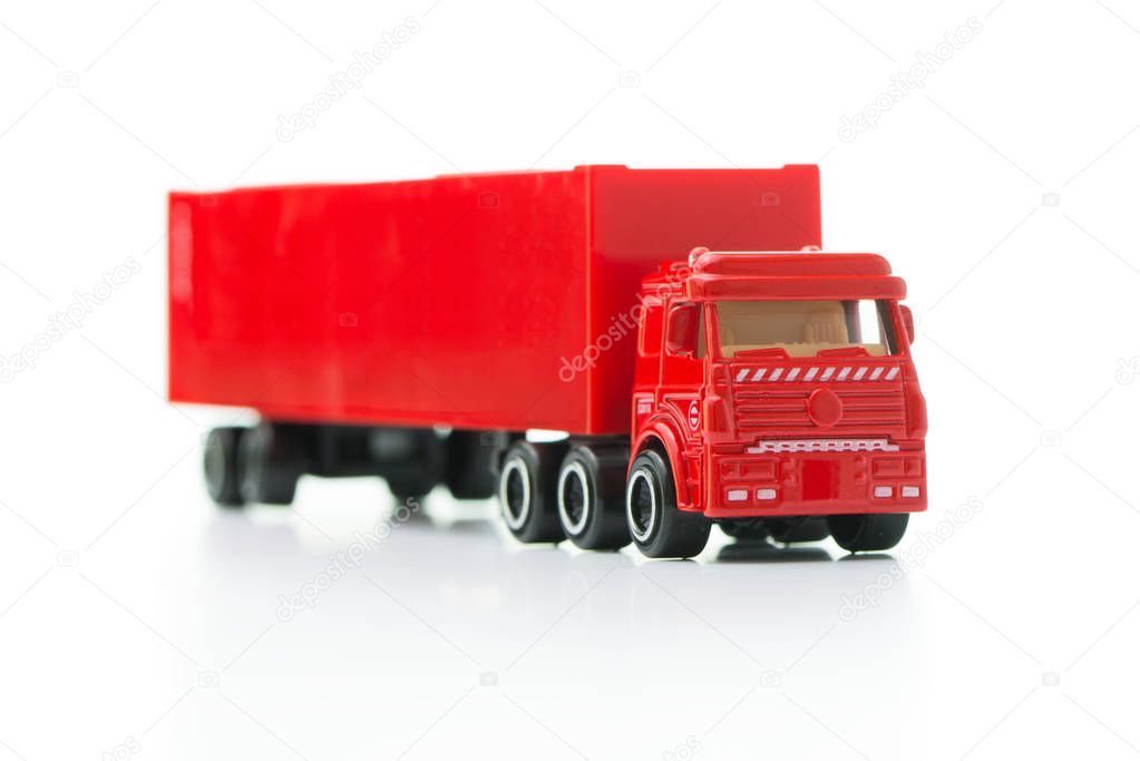 Red semi truck