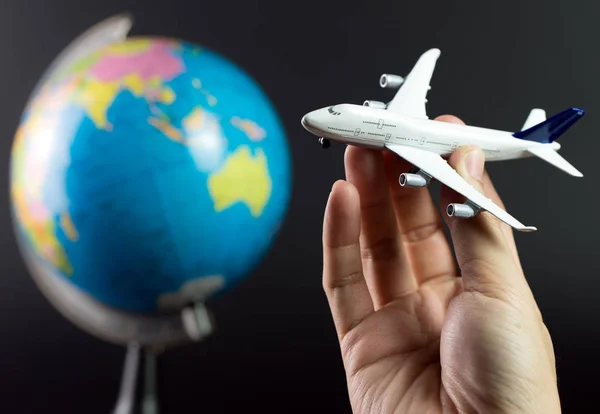 Cestování letadlem po celém světě — Stock fotografie