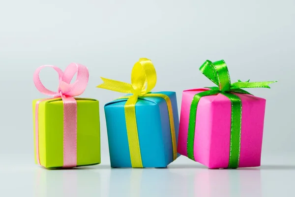 Variety of color gift boxes — Stock Photo, Image