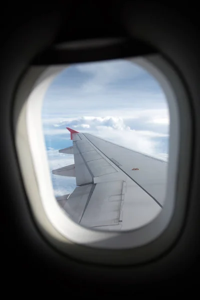 Vue fenêtre de l'avion — Photo