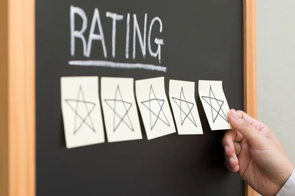 Five stars rating — Stock Photo, Image