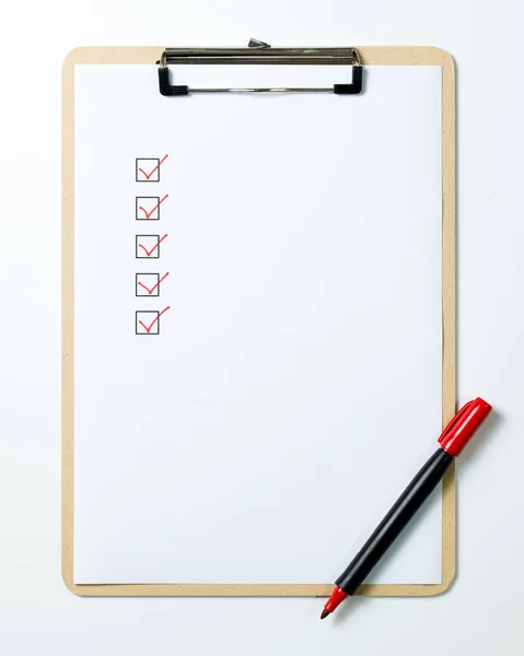 Checklist on clipboard — Stock Photo, Image