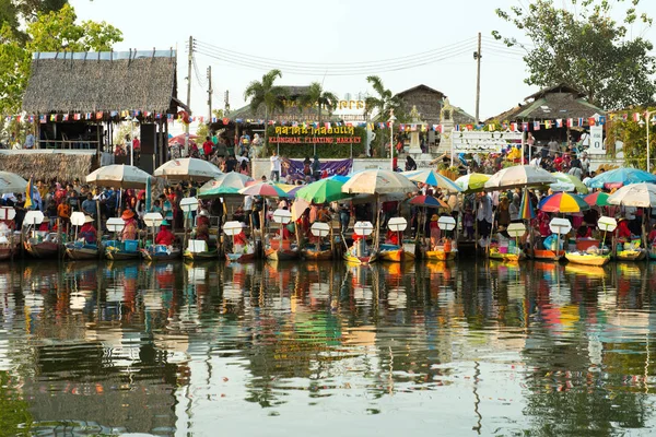Mercado flotante de Klong Hae en Hatyai Songlhal Tailandia —  Fotos de Stock
