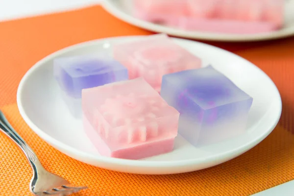 Doces de sobremesa de geleia coloridos — Fotografia de Stock