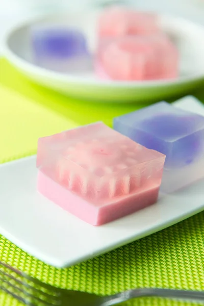 Doces de sobremesa de geleia coloridos — Fotografia de Stock