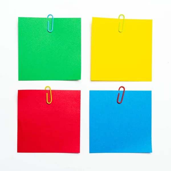 Set van 4 kleuren plakkerig notitieblok. — Stockfoto