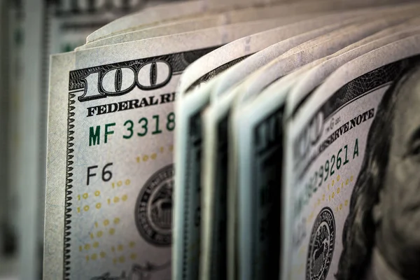 Americká dolarová bankovka v makru — Stock fotografie