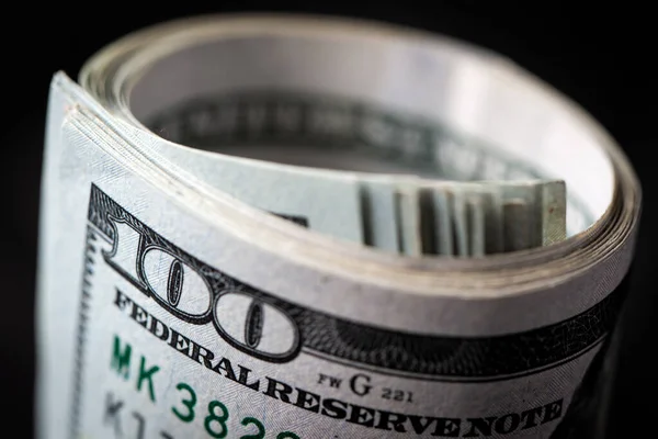 US dollar bill in a macro shot — Stock Photo, Image