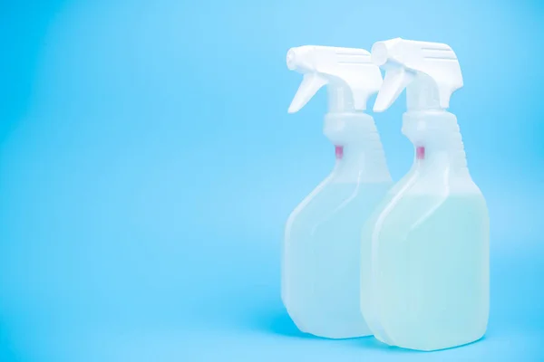 Two bottles of disinfectant sprayer — Stock Photo, Image