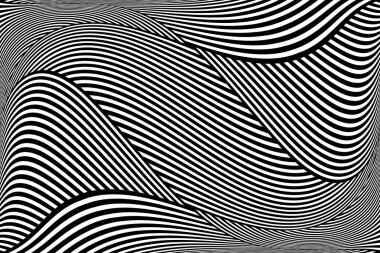 Op sanat dalgalı çizgi deseni. 