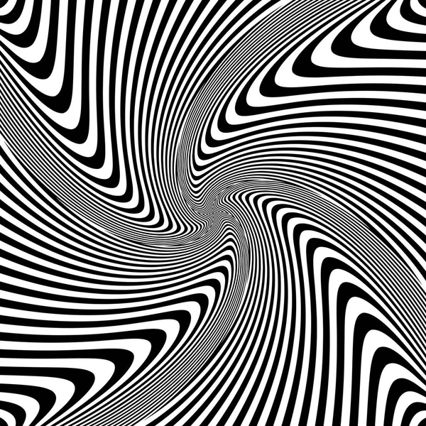 Vortex hnutí. Abstraktní op art design. — Stockový vektor