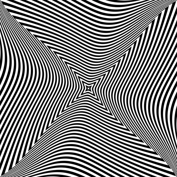 Abstract op art design. Effetto movimento di torsione . — Vettoriale Stock