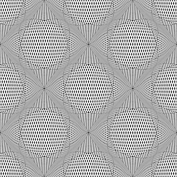 Sömlösa meshy op konst mönster. 3D illusion. — Stock vektor