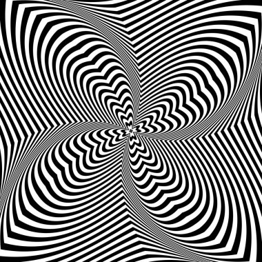 Op sanat tasarlamak. Burulma rotasyon hareketi. 