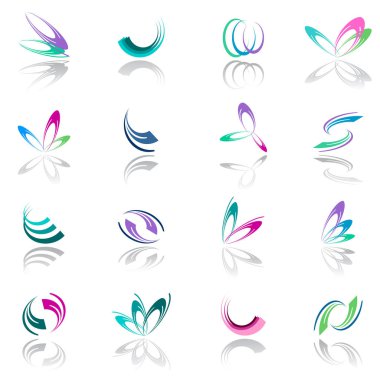 Tasarım öğeleri kümesi. Soyut Icons set. 