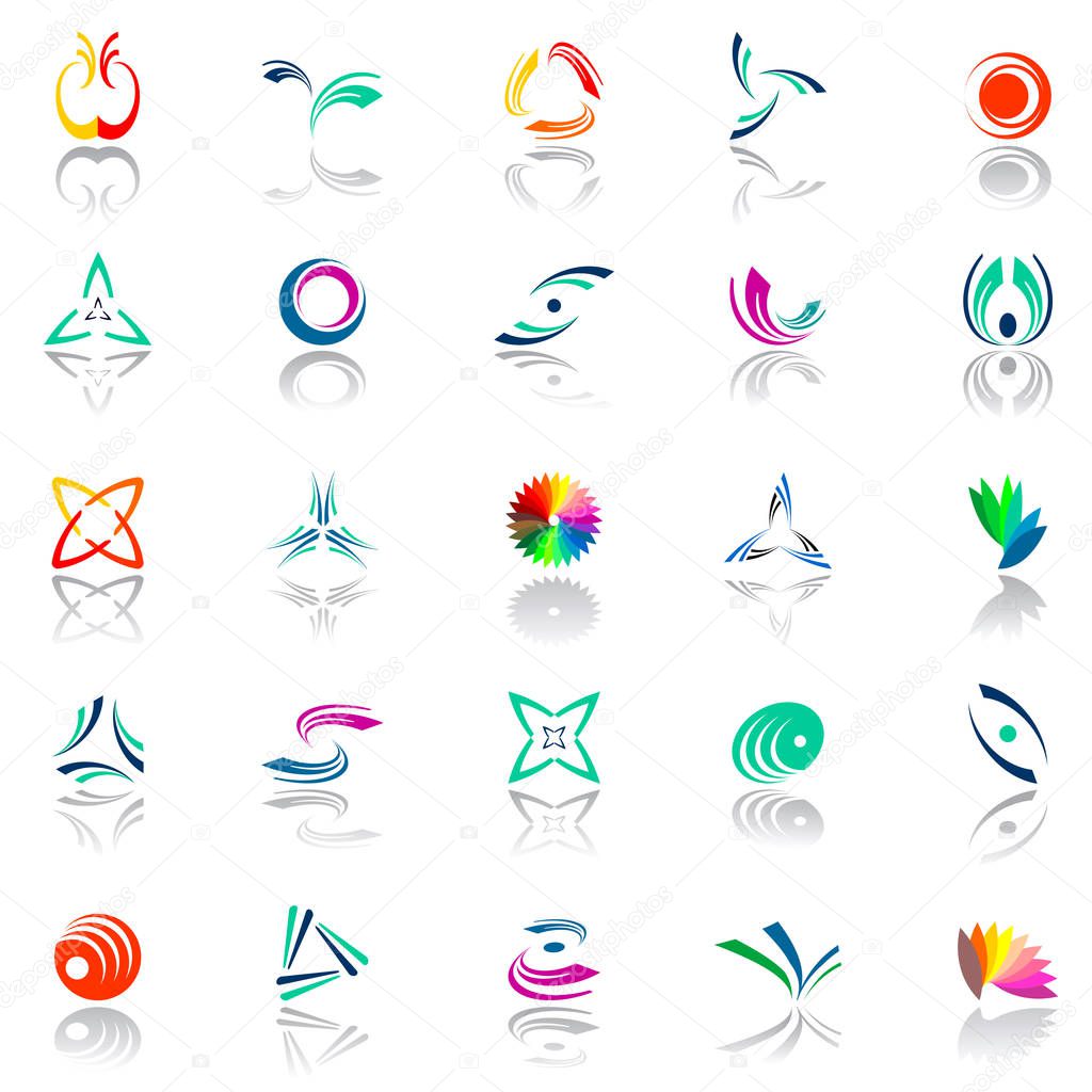 Design elements set. Abstract icons set. Vector art.