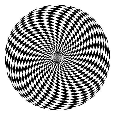 Rotasyon hareketi yanılsama. Daire op sanat desen.