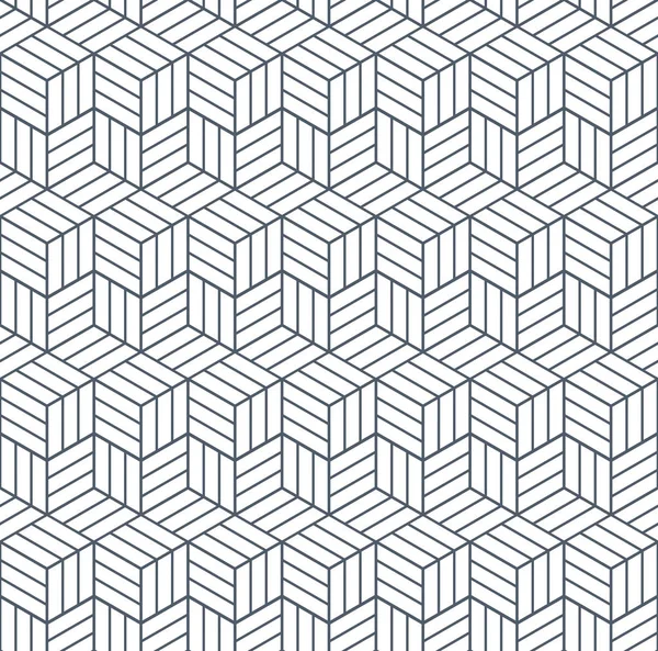 Seamless op art pattern. 3D illusion. — Stock Vector