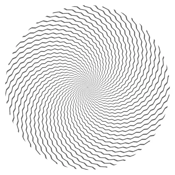 Элемент дизайна круга. Текстура зигзагообразных линий . — стоковый вектор
