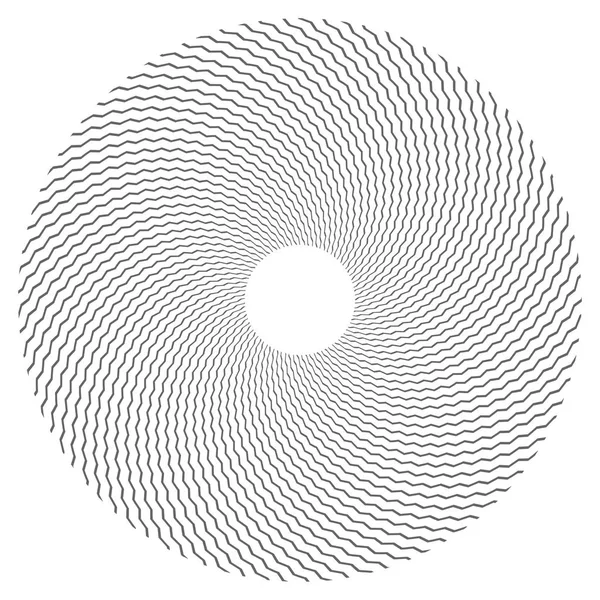 Elemento de diseño circular. Zigzag líneas textura . — Archivo Imágenes Vectoriales