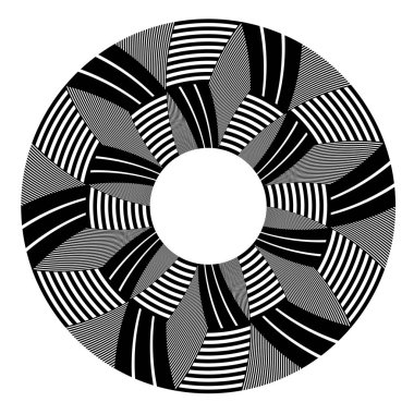 Soyut döndürme daire tasarım öğesi. 