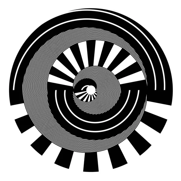 Elemento di design astratto del cerchio di rotazione . — Vettoriale Stock