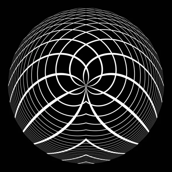 Elemento di design astratto cerchio sferico . — Vettoriale Stock
