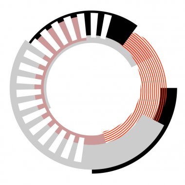 soyut daire tasarım öğesi.