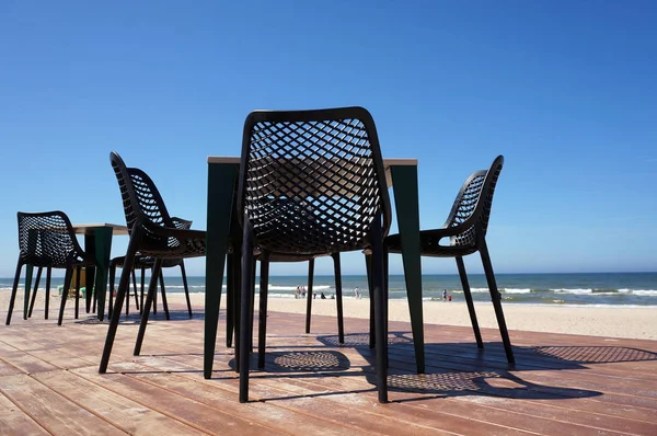 Strandcafé am Meer. — Stockfoto