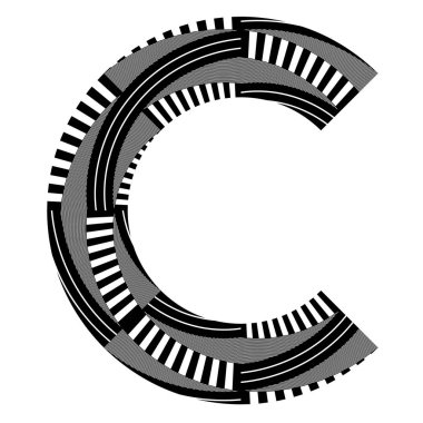 Soyut tasarım öğesi. Çizgi deseni.