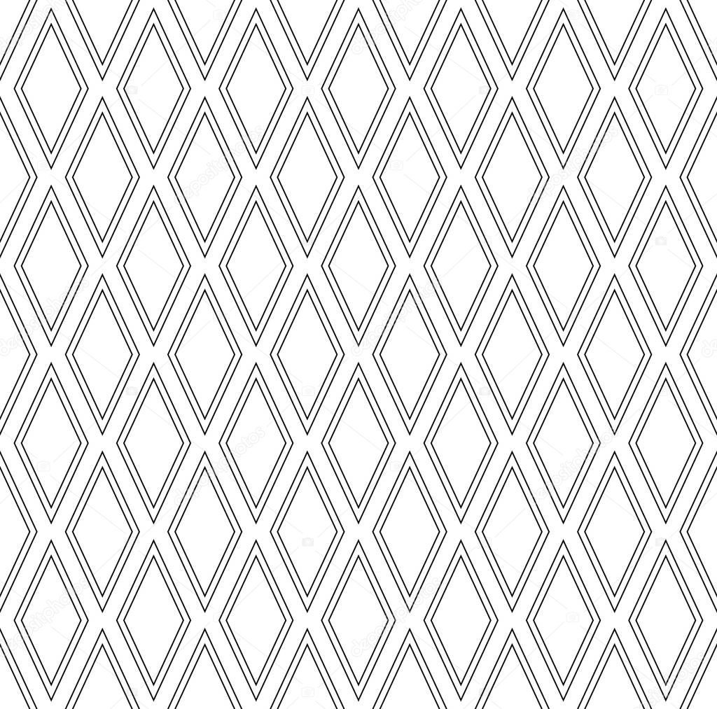 Seamless diamonds pattern. Geometric texture. 