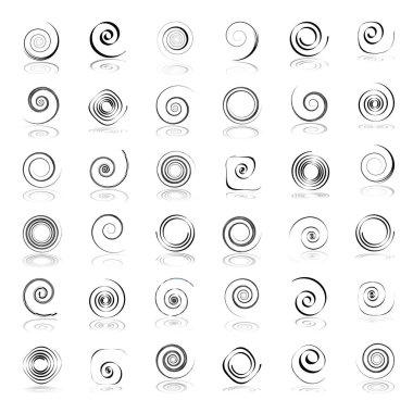 Spiral design elements. clipart