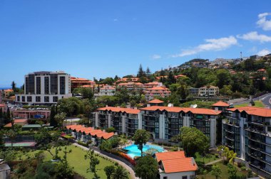 Modern binalar Funchal, Madeira, Portekiz.