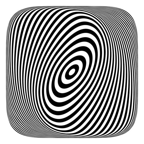 Elemento abstracto de diseño op art . — Vector de stock