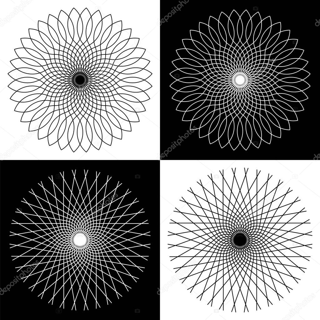 Rotation lines patterns. 