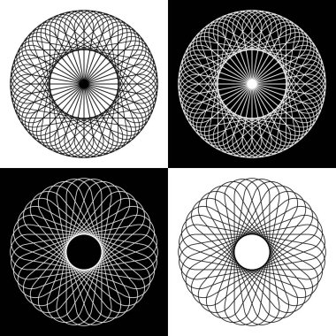 Döndürme çizgi desenleri.