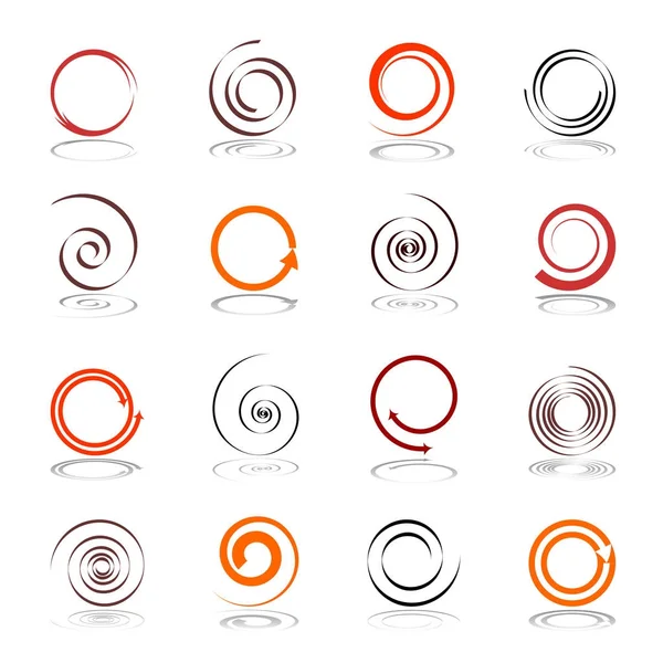 Elementos de diseño espiral . — Vector de stock