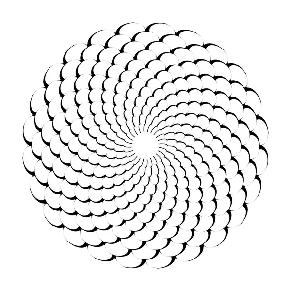 Элемент дизайна круга. Абстрактный круг вращения . — стоковый вектор