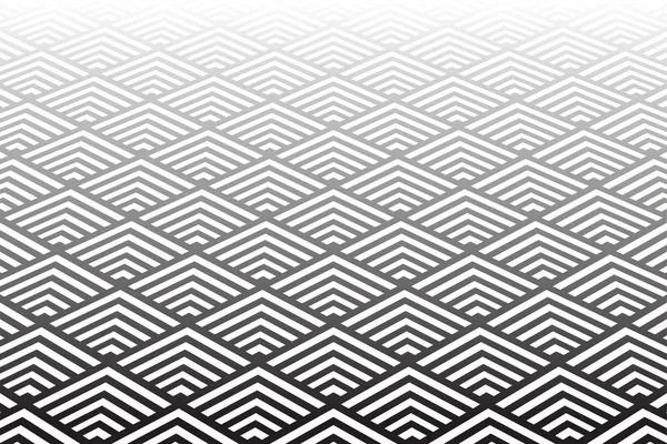 Geometrische patroon. Afnemende perspectief-uitzicht. — Stockvector