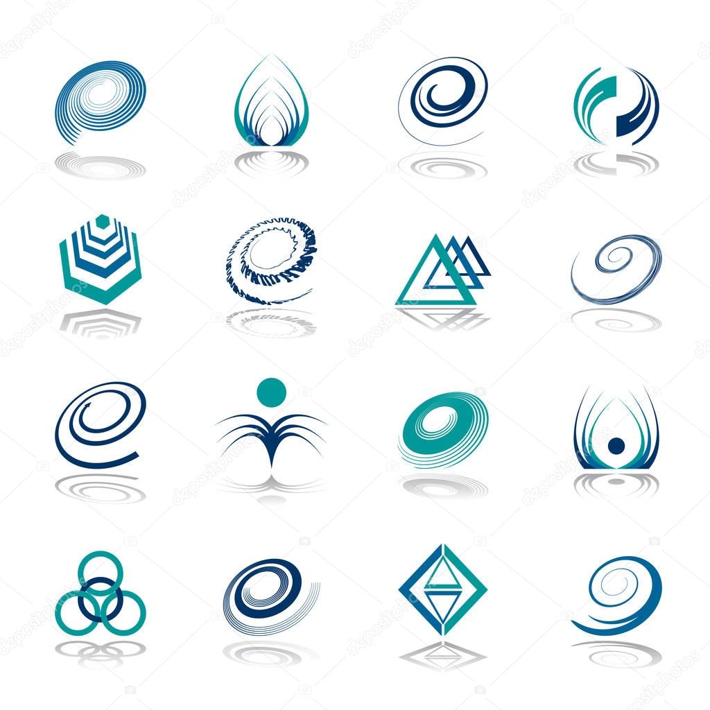 Design elements set. Abstract icons. 