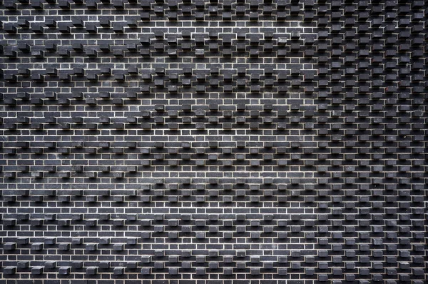 Moderno patrón de pared de ladrillo negro. Fondo arquitectónico . —  Fotos de Stock