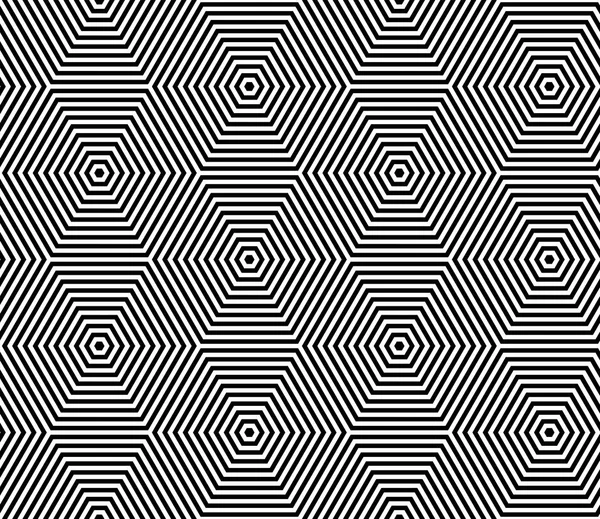 Naadloze op-art patroon. Geometrische lijnen textuur. — Stockvector