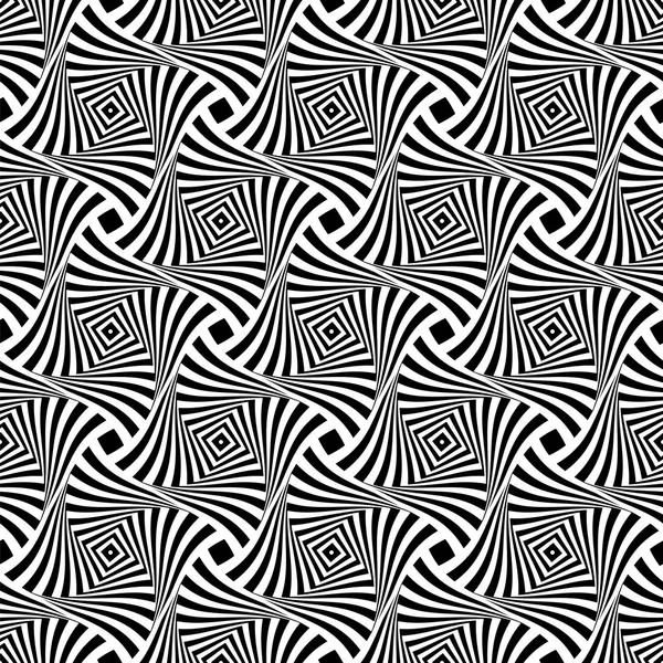 Naadloze op-art patroon. Abstracte lijnen textuur. — Stockvector