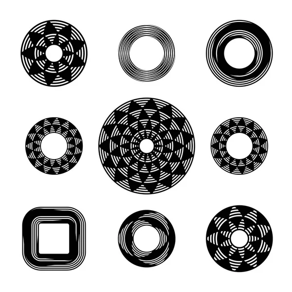 Designuppsättning: element. Geometriska former. — Stock vektor