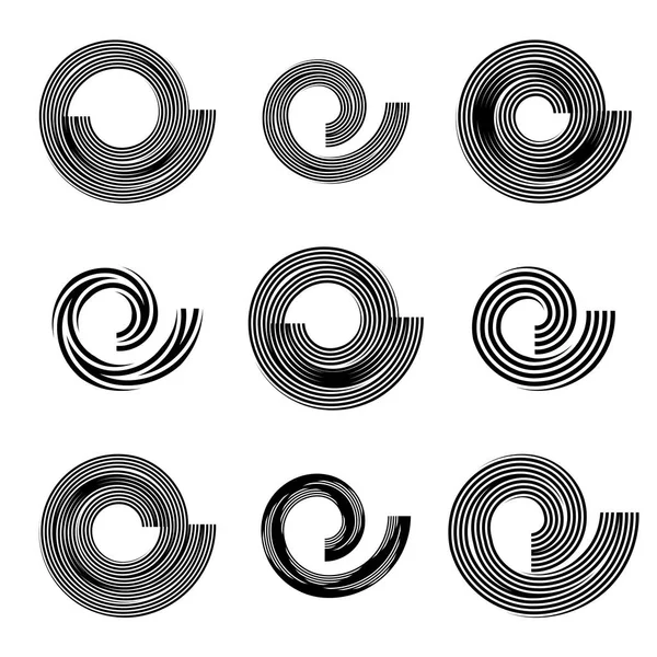 Spiral design elements. — Stock Vector